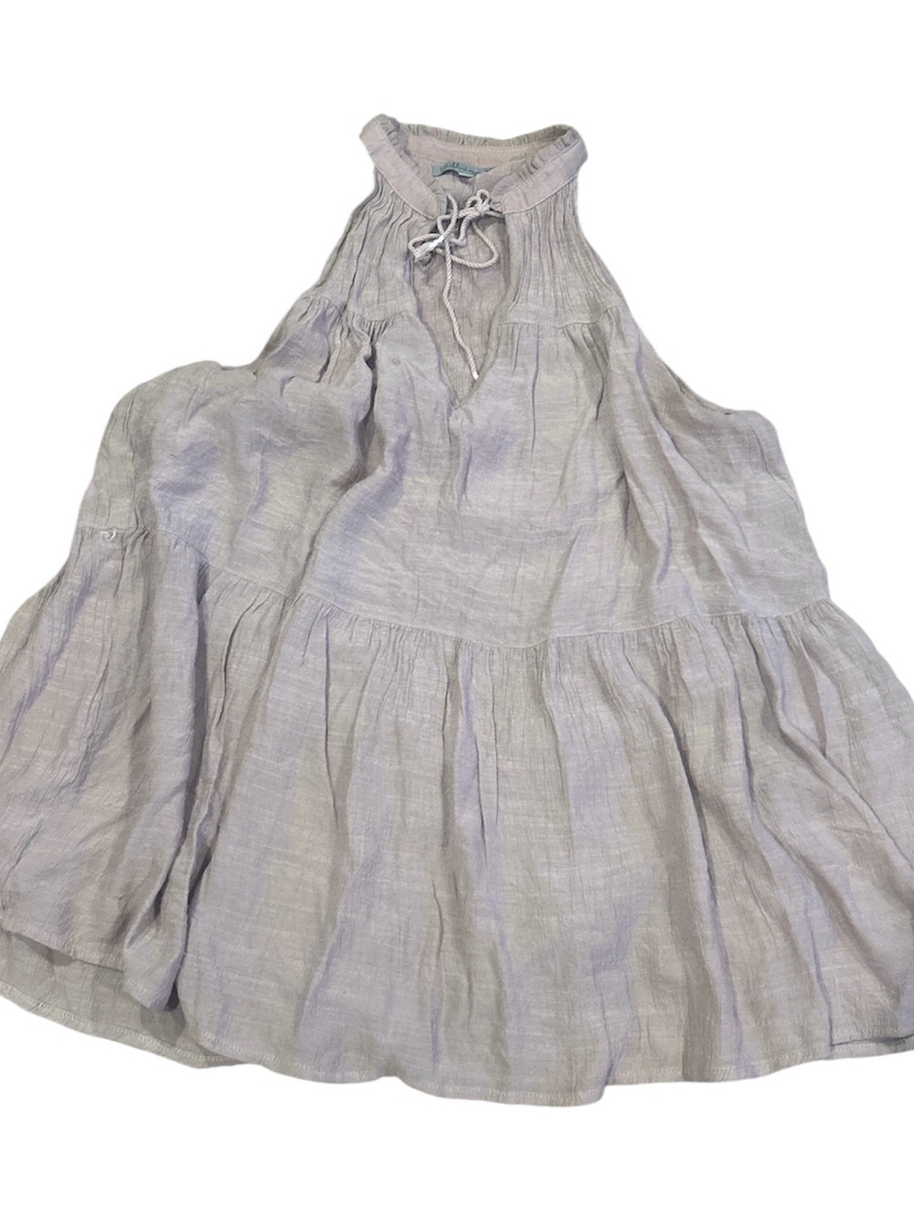 Wishlist Apparel Pastel Purple Tiered Halter Blouse Size Large Boho